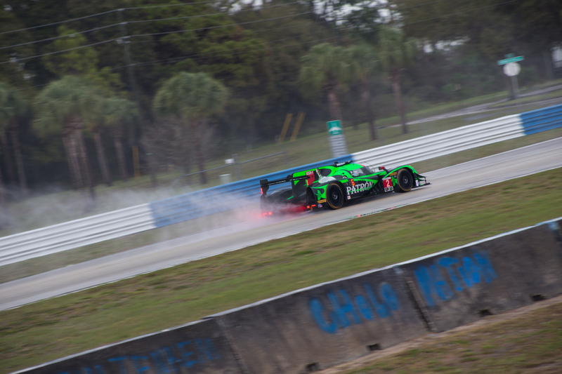 The rain really helped visualize the difference in underbody airflow between the prototypes and the sports cars. Rooster tails for days.